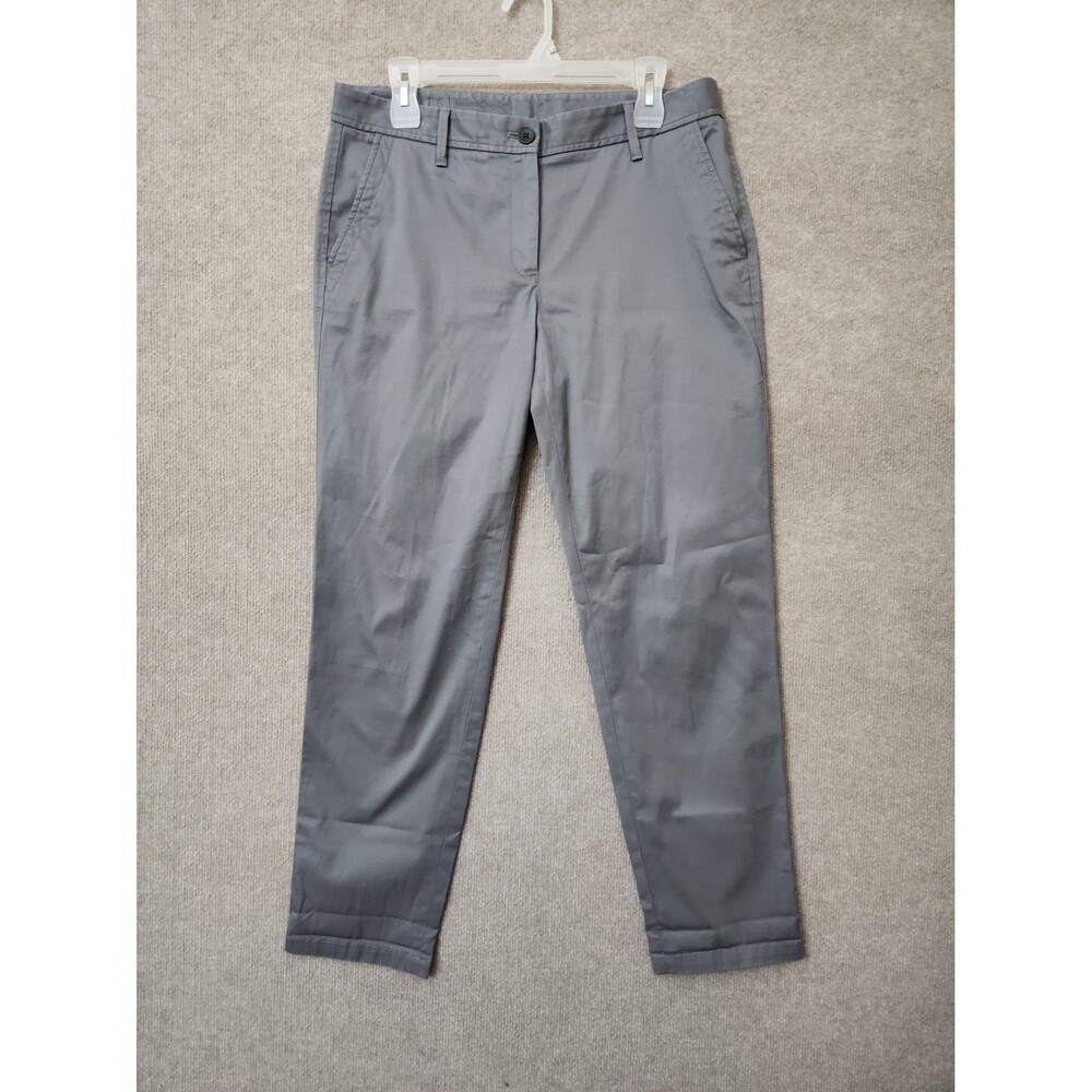 TALBOTS Relaxed Chino Pants Womens 6 Gray Stretch